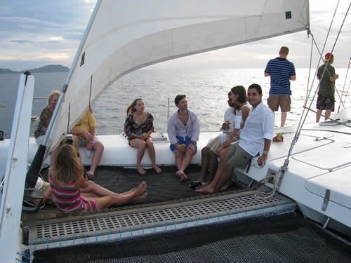 guests enjoying sailing