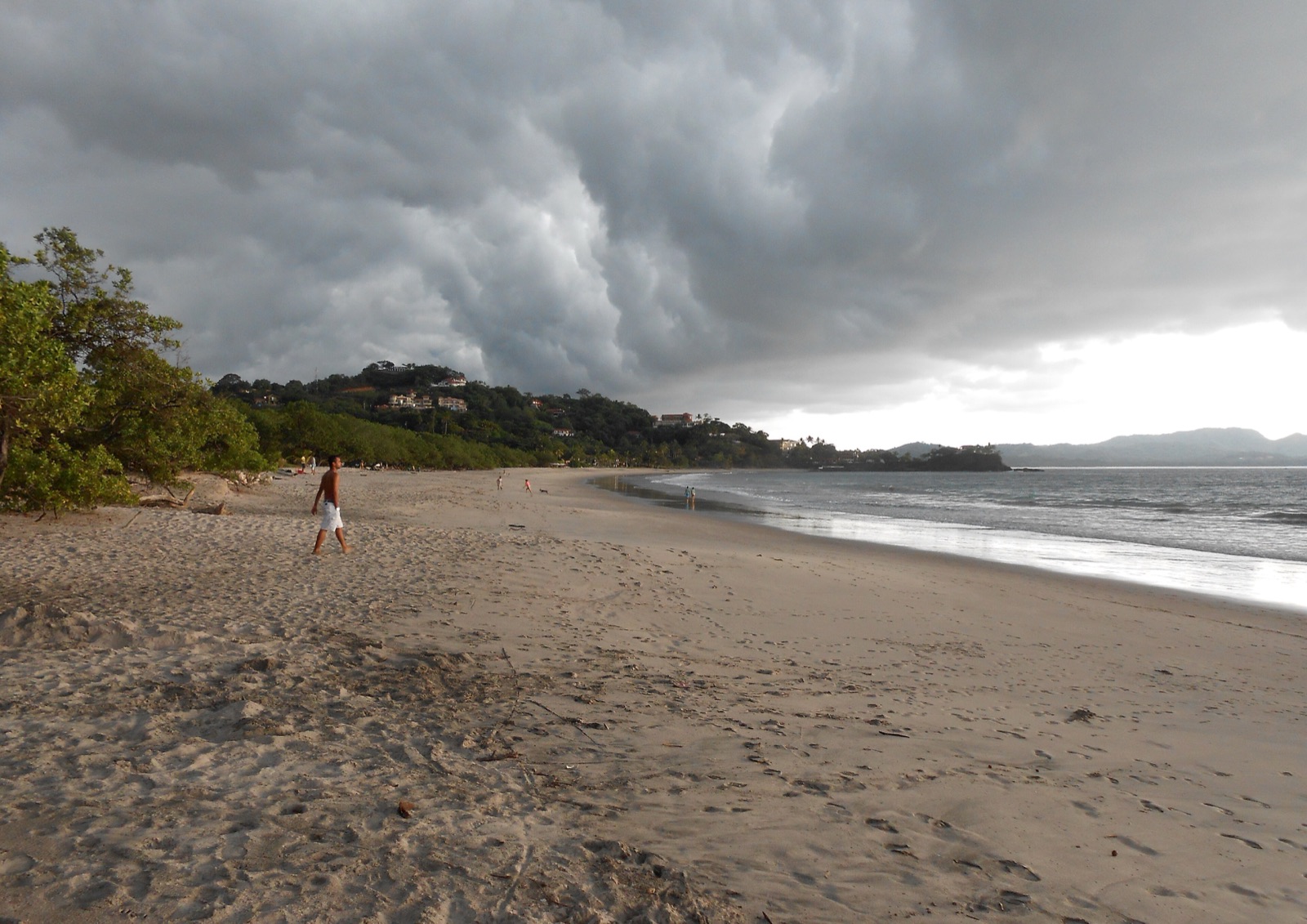 Storm clouds over Playa Flamingo in Guanacaste