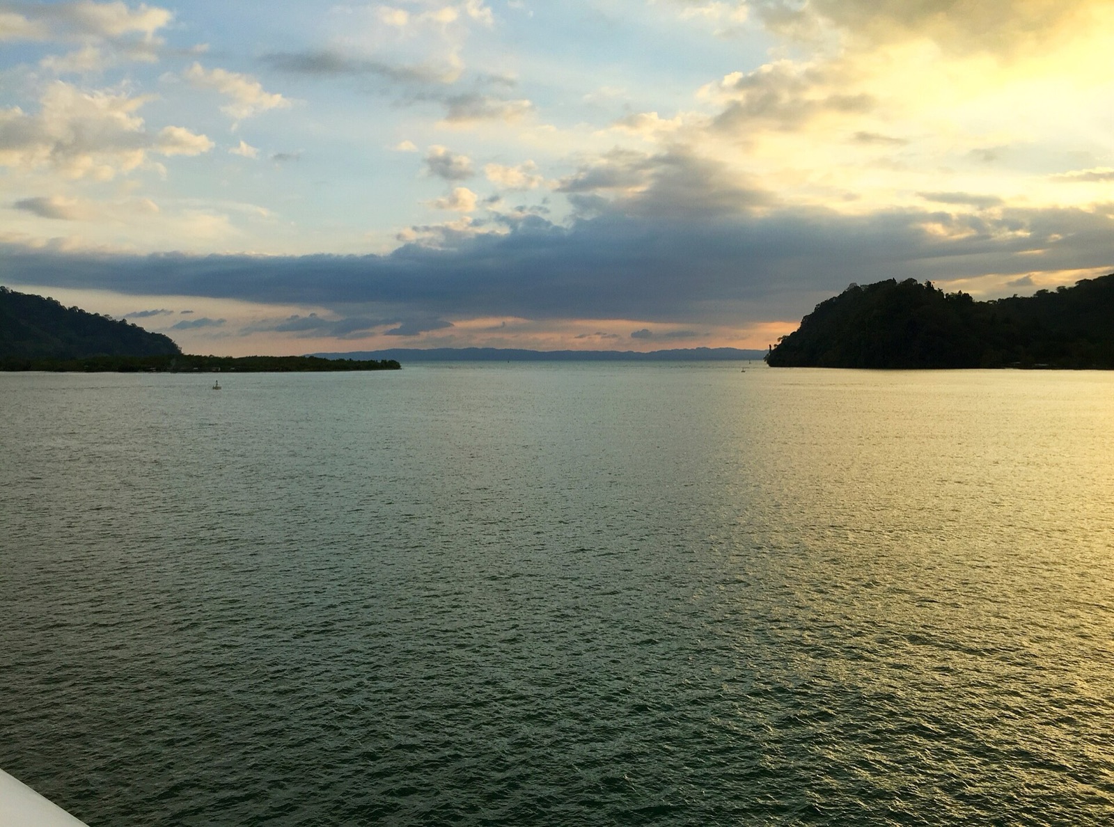 Evening light over Golfo Dulce near Golfito