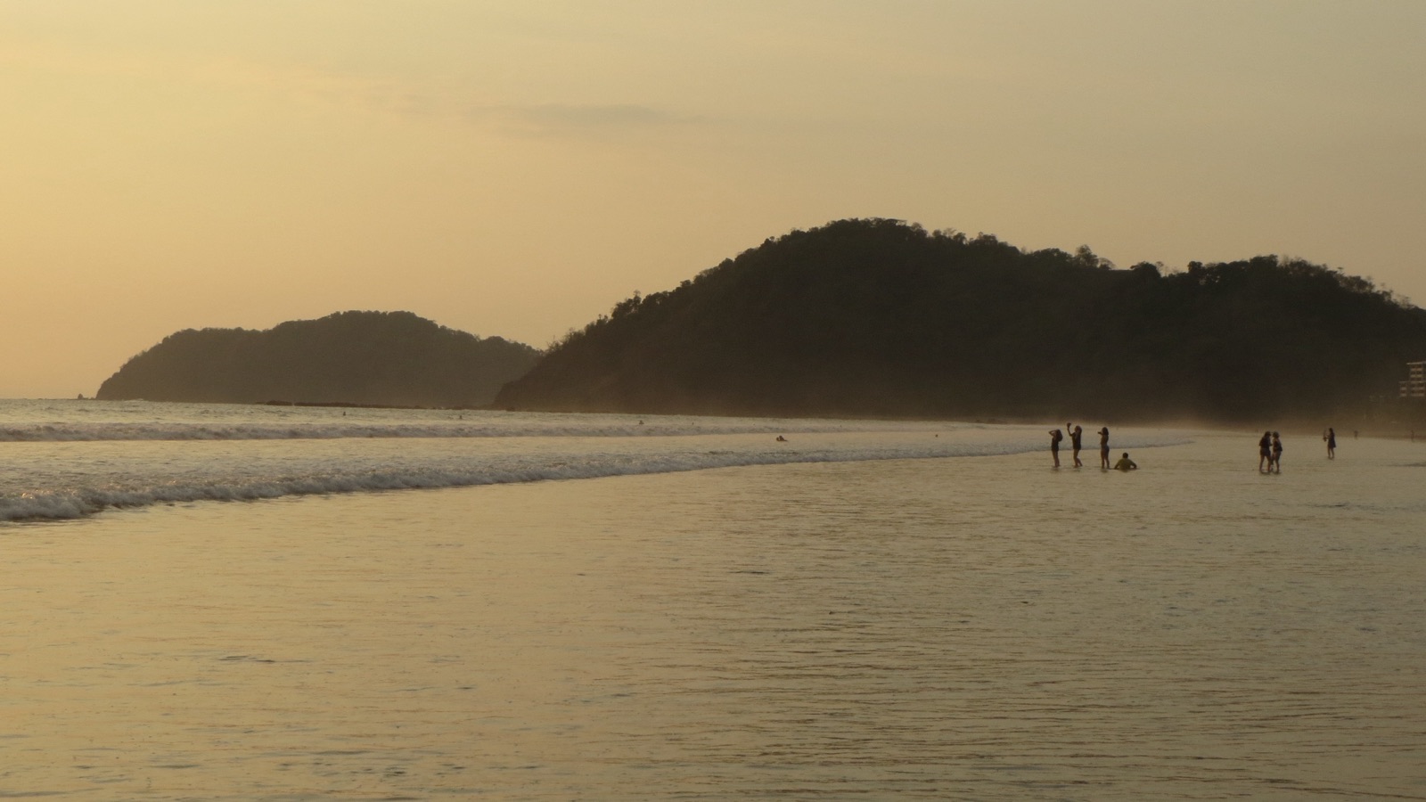 Sunset on the beach at Jacó