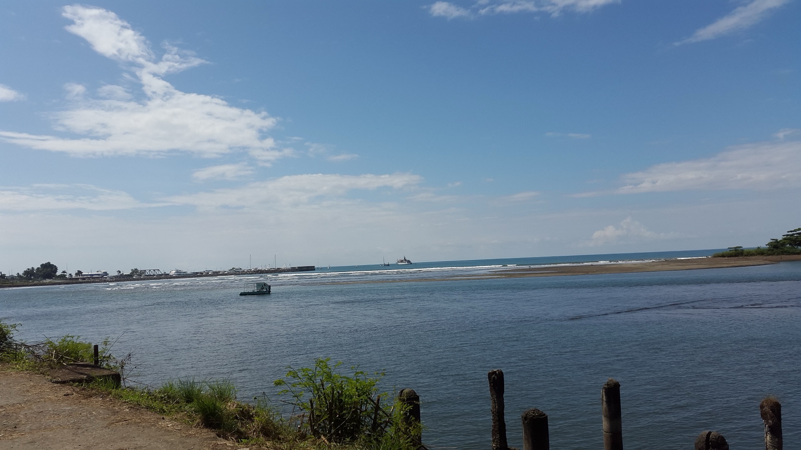 The river mouth and port at Quepos