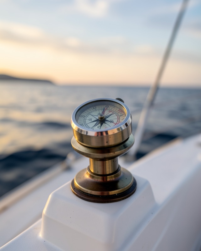 Ship's compass in Playa Flamingo
