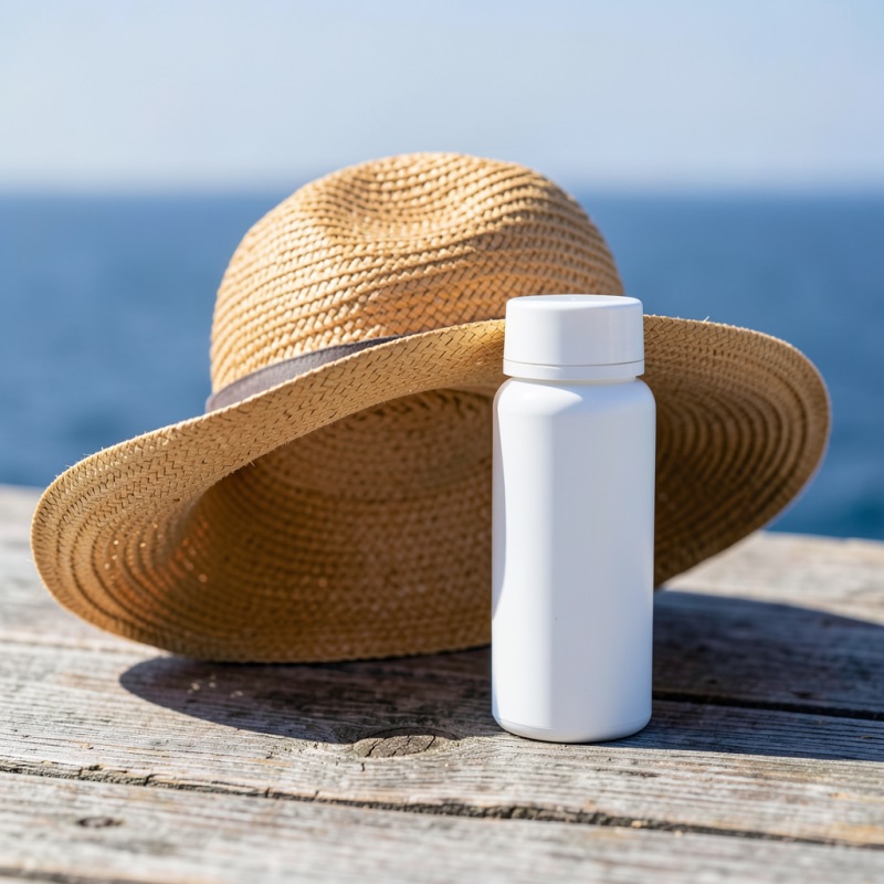Sun hat and sunscreen in Puntarenas