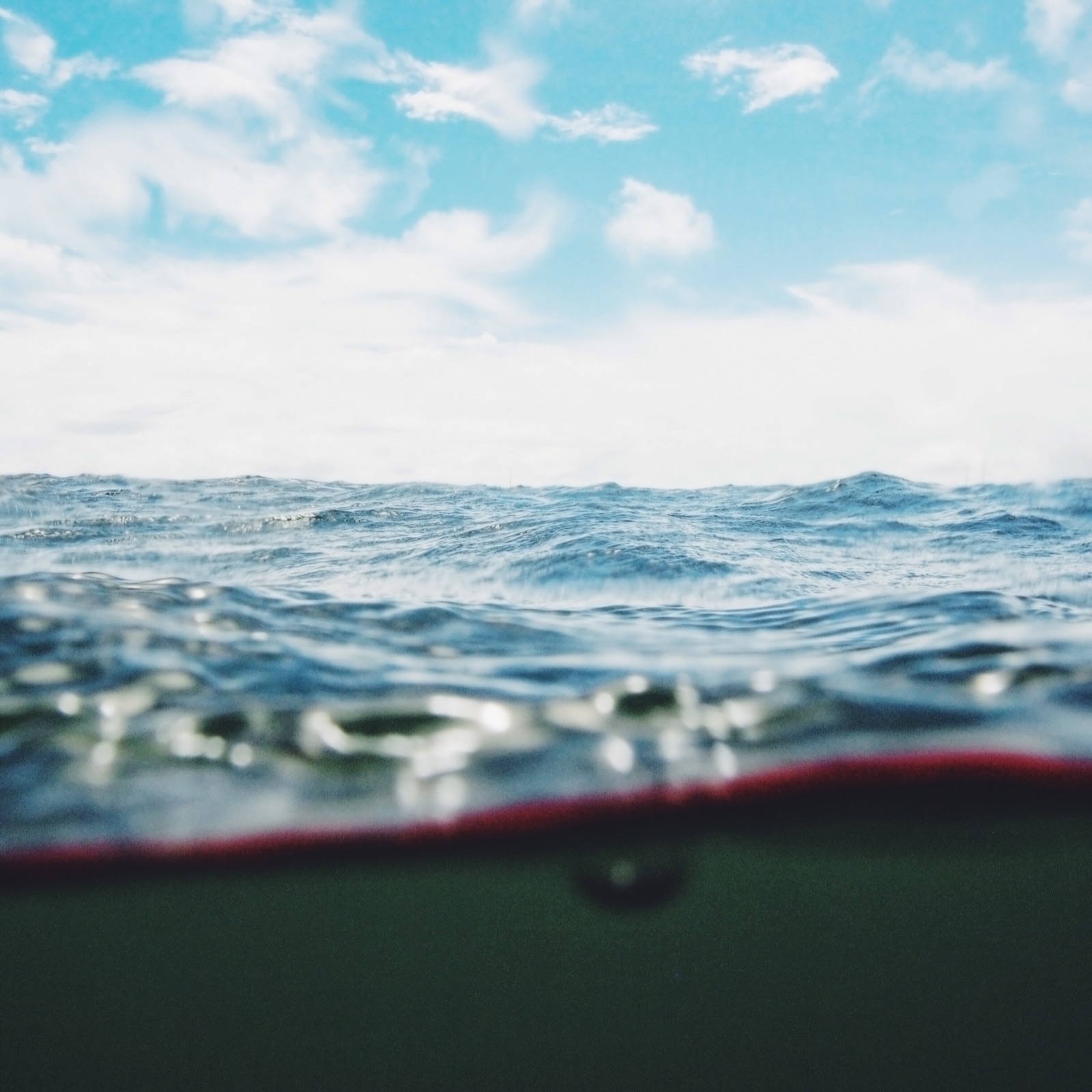 Open water off Tamarindo, seen from board level